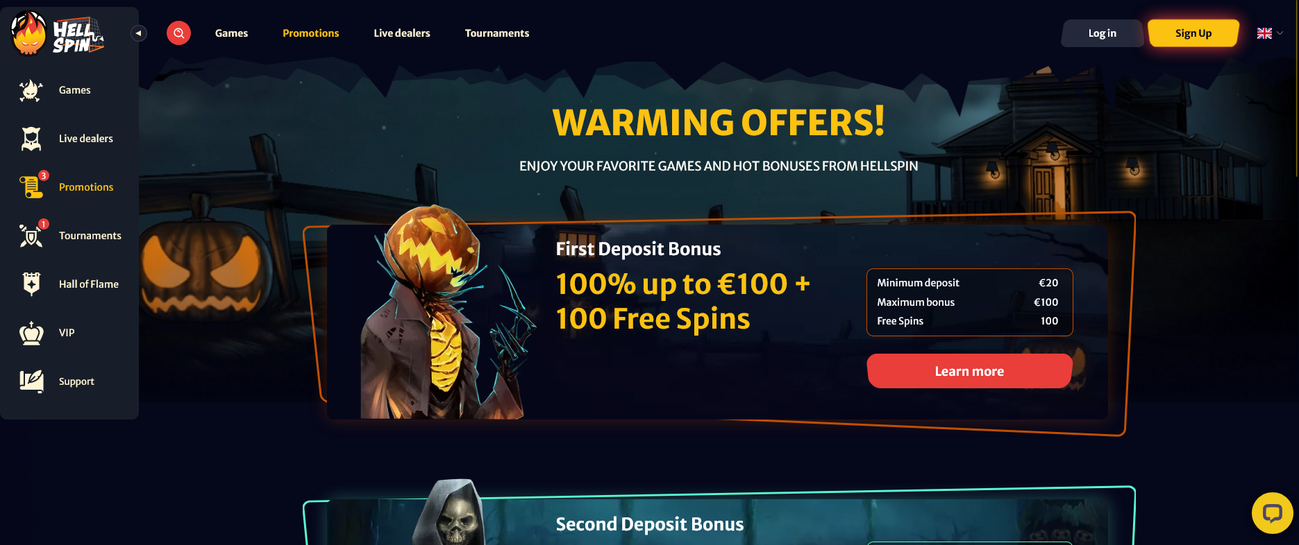 Hellspin - Review do casino online - 400 €/$ de bónus para um começo